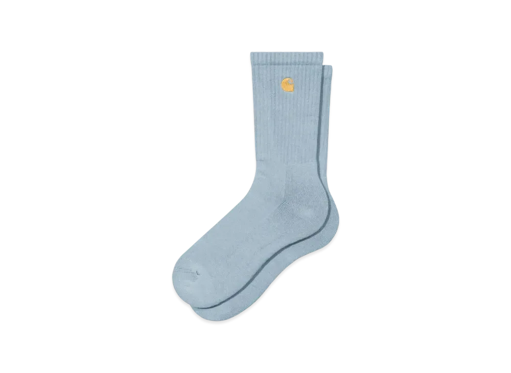 Carhartt WIP Chase Socks "Frosted Blue / Gold"