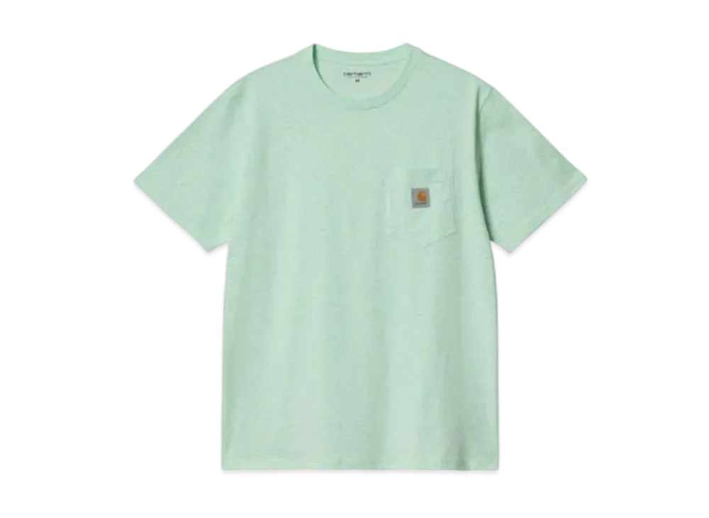 Carhartt WIP S/S Pocket T-Shirt "Pale Spearmint Heather Light Green"