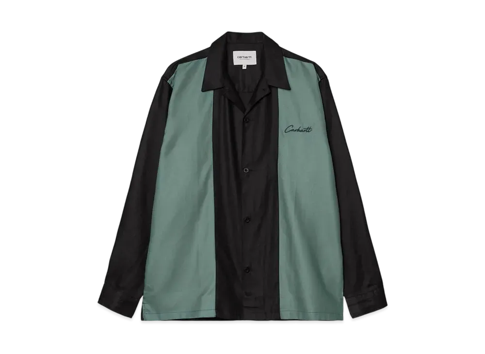 Carhartt WIP L/S Delaney Shirt "Black/Silver Pine"