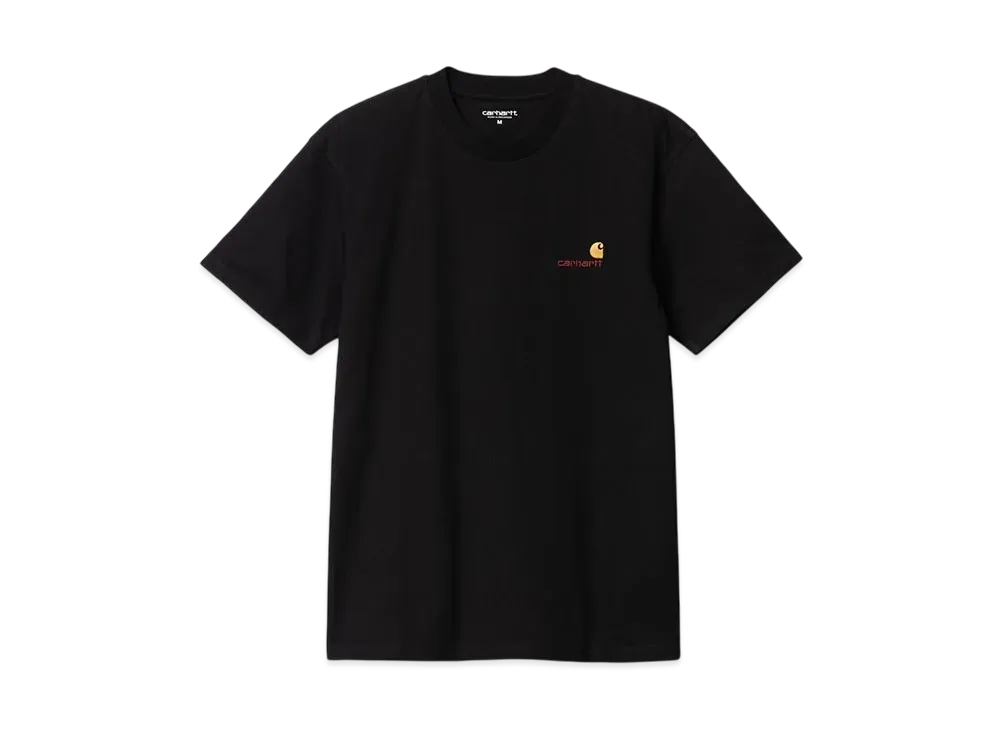 カーハートWIP S/S アメリカン スクリプト T シャツ "ブラック"