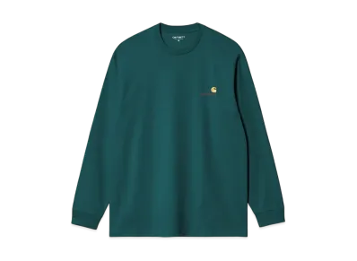 Carhartt WIP L/S American Script T-Shirt "Malachite"