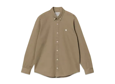 Carhartt WIP L/S Madison Shirt "Leather/White"