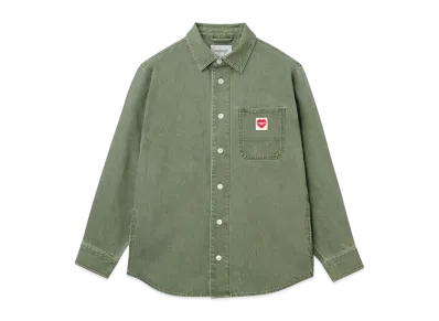 Carhartt WIP L/S Nash Shirt "Army Green(Enzyme Bleach Washed)"