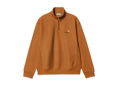 Carhartt WIP Half Zip American Script Sweat "Sienna"