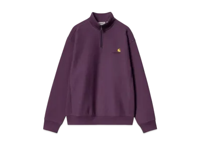 Carhartt WIP Half Zip American Script Sweat "Huckleberry"