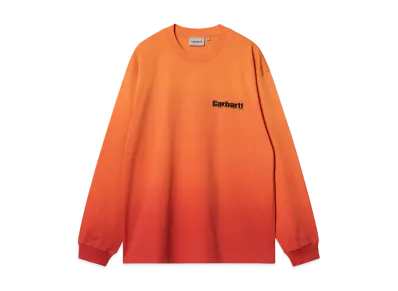 Carhartt WIP L/S Light Work T-Shirt "Pumpkin/Cherry(Dip Dye)"