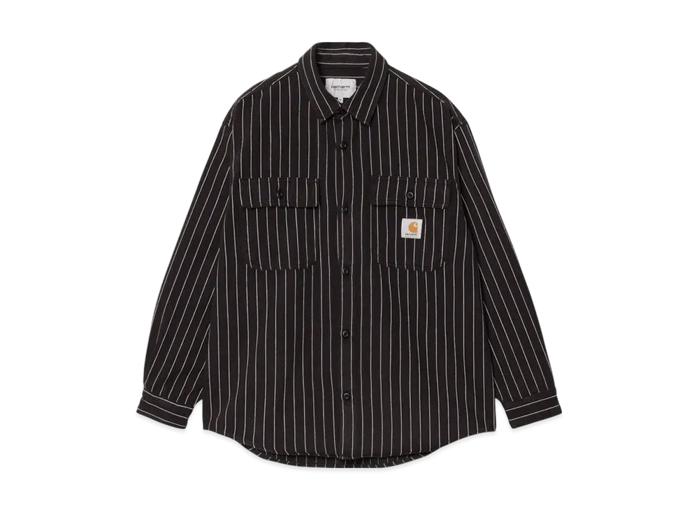 Carhartt WIP Hendry Shirt Jac "Seaton Stripe Black/Wax(Rinsed)"