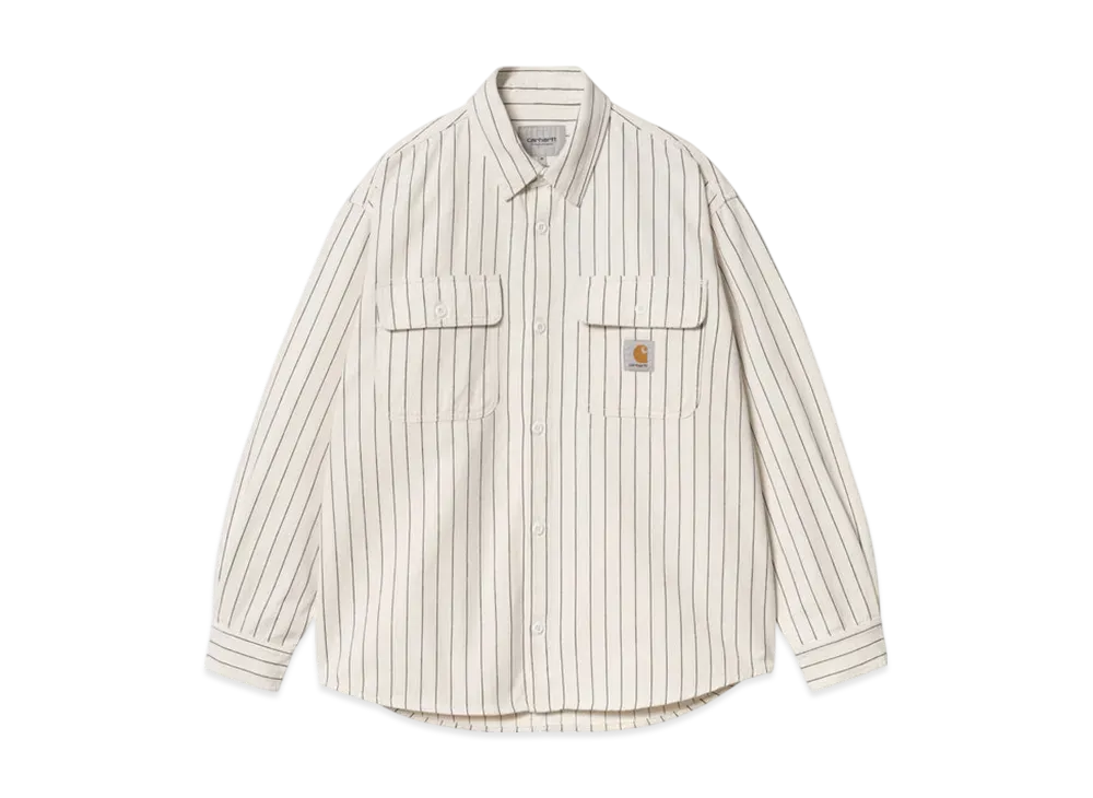 Carhartt WIP Hendry Shirt Jac "Seaton Stripe Wax/Dark Navy(Rinsed)"