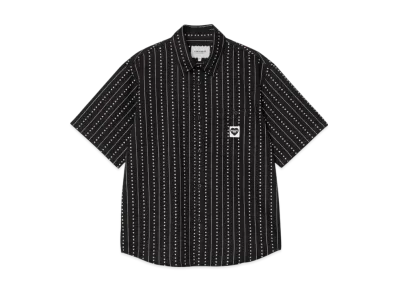 Carhartt WIP S/S Drewe Shirt "Heart C Pinstripe Black/Natural"