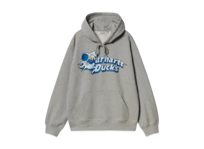 Carhartt WIP Hooded Flaming Ducks Sweat "Grey Heather"