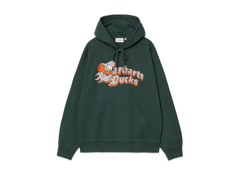 Carhartt WIP Hooded Flaming Ducks Sweat "Conifer"