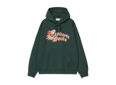 Carhartt WIP Hooded Flaming Ducks Sweat "Conifer"