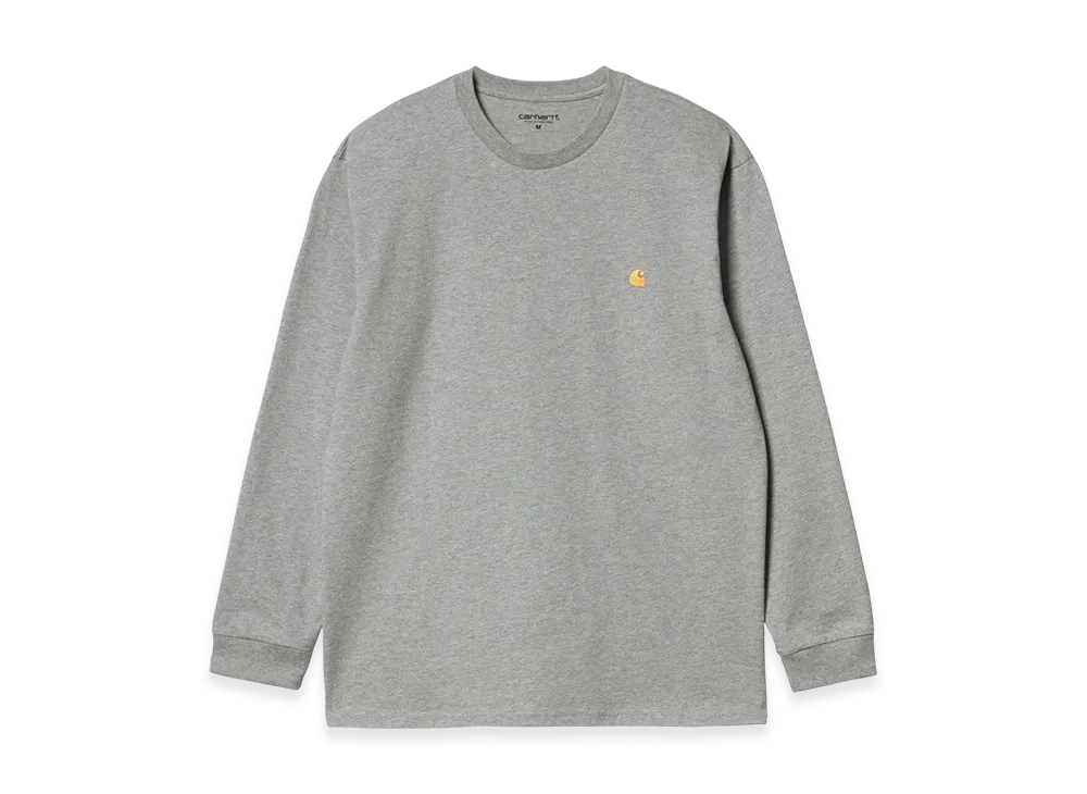 Carhartt WIP L/S Chase T Shirt "Grey Heather/Gold"