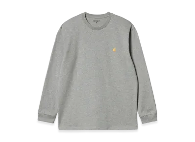 Carhartt WIP L/S Chase T Shirt "Grey Heather/Gold"