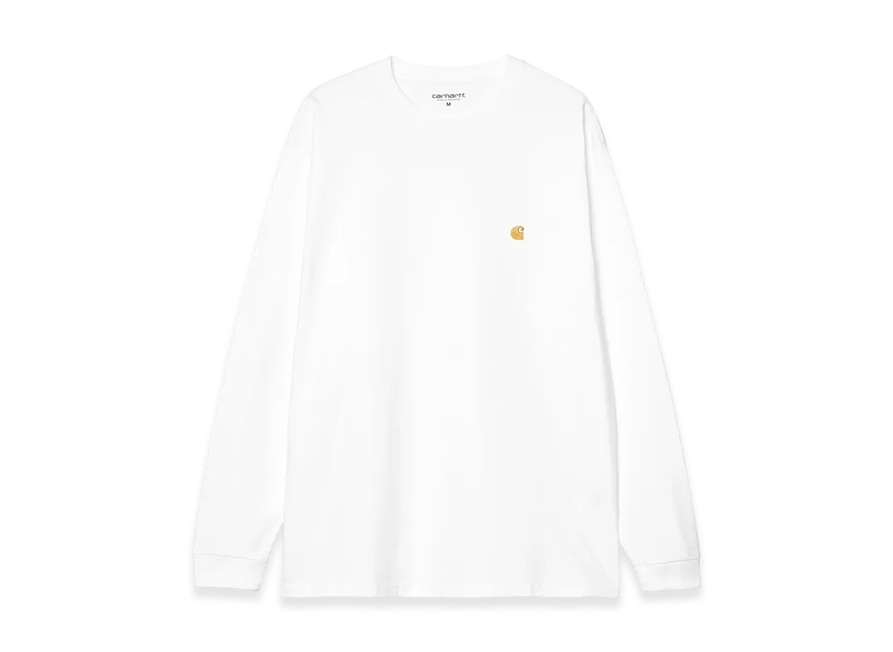 Carhartt WIP L/S Chase T Shirt "White/Gold"