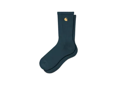 Carhartt WIP Chase Socks "Deep Lagoon/Gold"