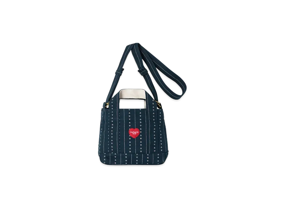 Carhartt WIP Drewe Tote Small "Heart C PinstripeInk/Natural"