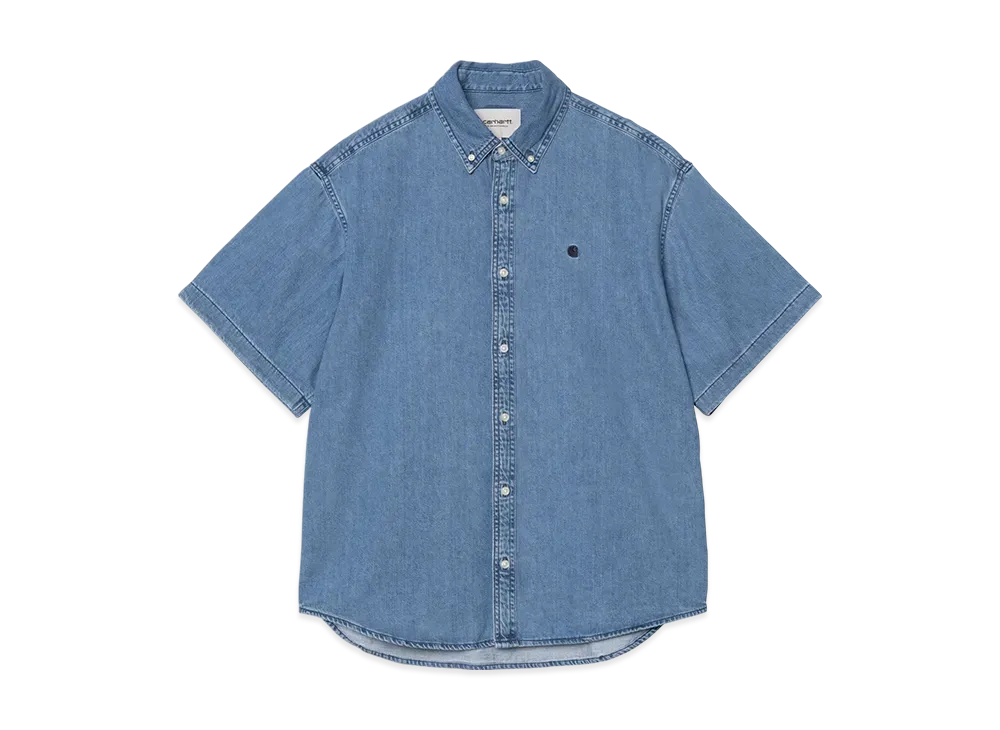 Carhartt WIP S/S Lucas Shirt "Blue(Stone Washed)"