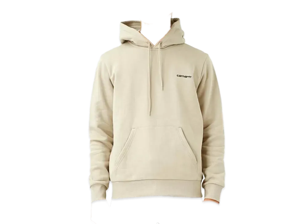 Carhartt WIP Hooded Script Embroidery Sweat "Wall/Black"