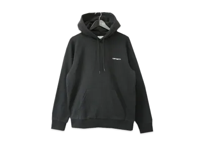 Carhartt WIP Hooded Script Embroidery Sweat "Black/White"
