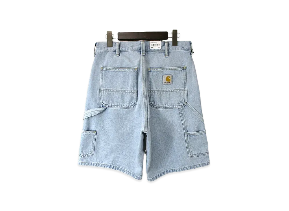 Carhartt WIP Double Knee Short Smith Denim "Blue Heavy Stone Bleached"