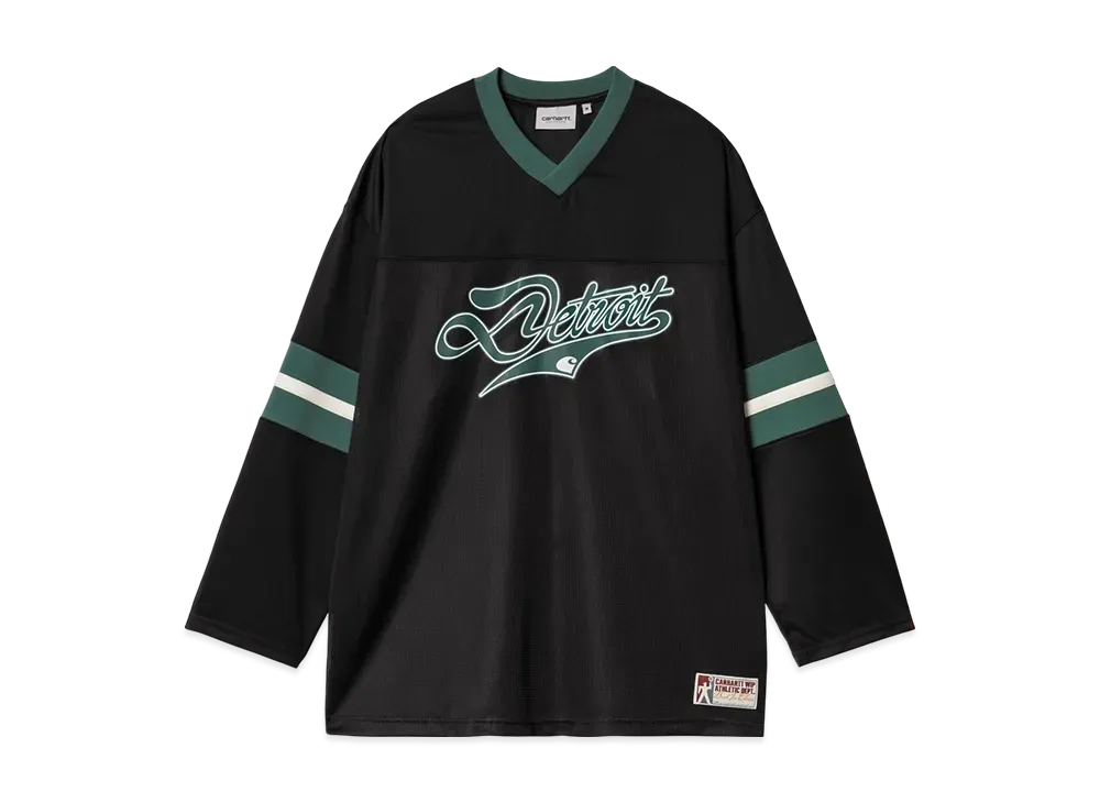 Carhartt WIP L/S Detroit Mesh T-Shirt "Black/Conifer/Wax"