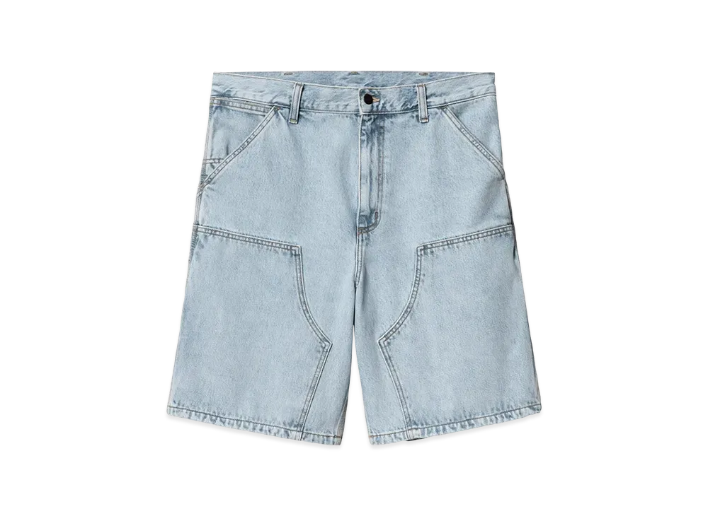 Carhartt WIP Double Knee Short "Blue(Heavy Stone Bleached)"