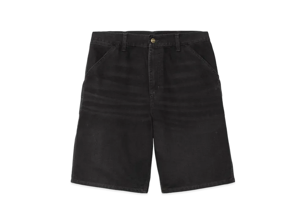 Carhartt WIP Single Knee Short "Black(Stone Canvas)"