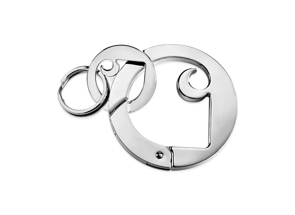 Carhartt WIP Charms Carabiner Keychain "Silver"