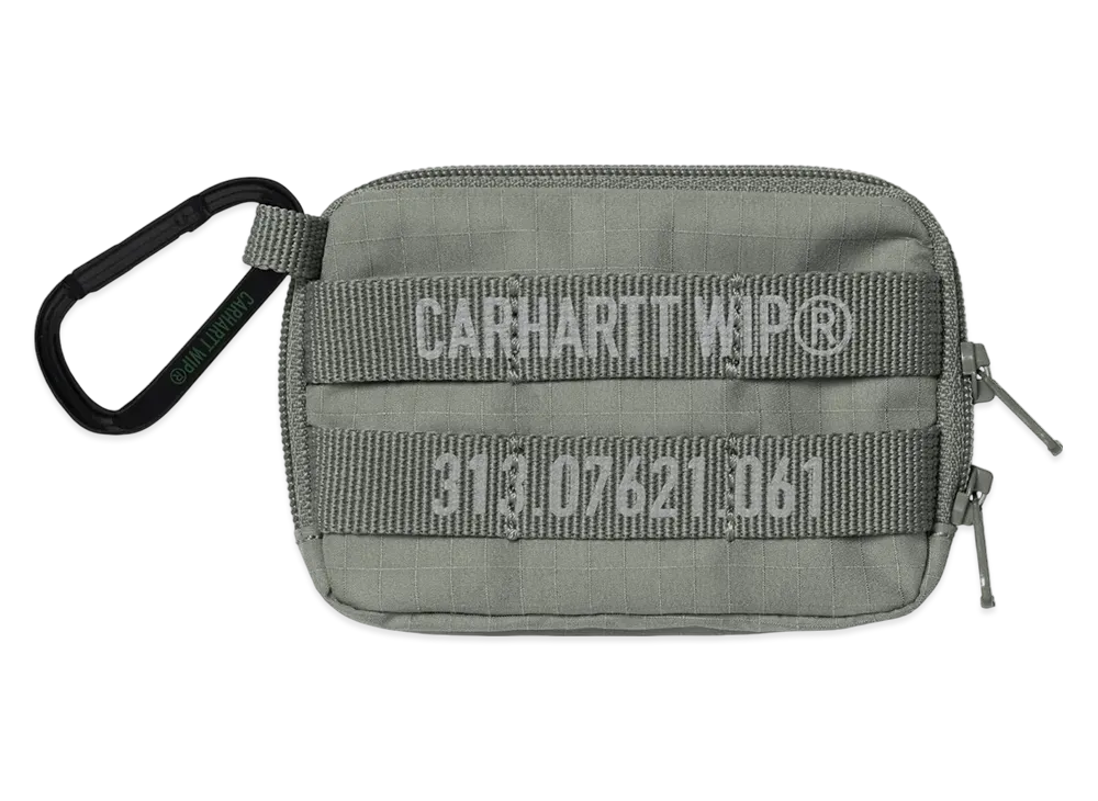 Carhartt WIP Tour Card Case Keychain "Smoke Green/Reflective"