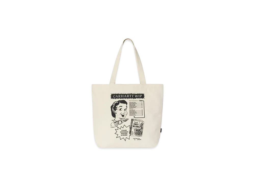 Carhartt WIP Canvas Graphic Tote "Catalogue Print Natural"