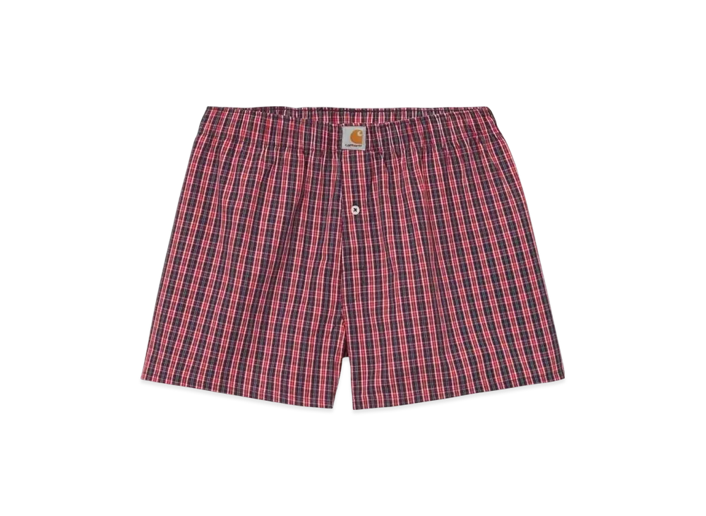 Carhartt WIP Cotton Boxers James Check Etna "Red"
