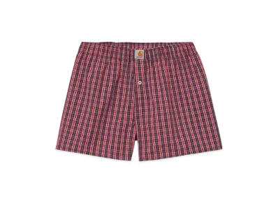 Carhartt WIP Cotton Boxers James Check Etna "Red"