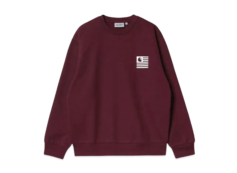 Carhartt WIP Fade State Sweatshirt "Wine/White"