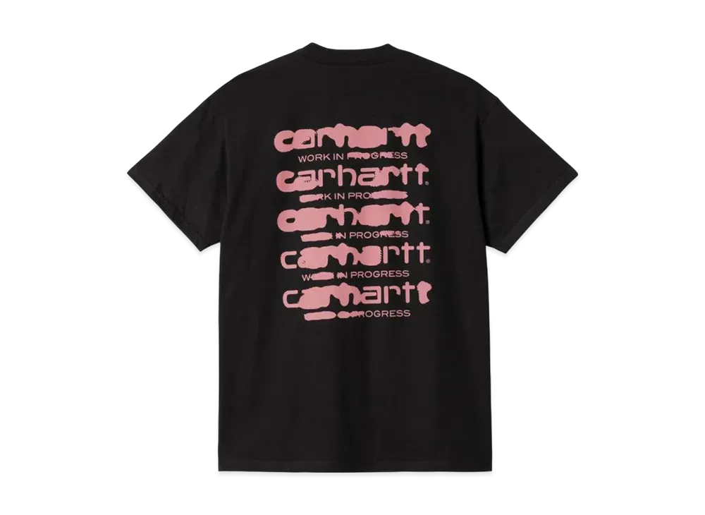 Carhartt WIP Short Sleeve Ink Bleed T-Shirt "Black/Pink"