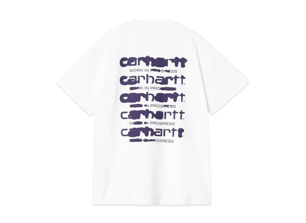 Carhartt WIP Short Sleeve Ink Bleed T-Shirt "White/Tyrian"