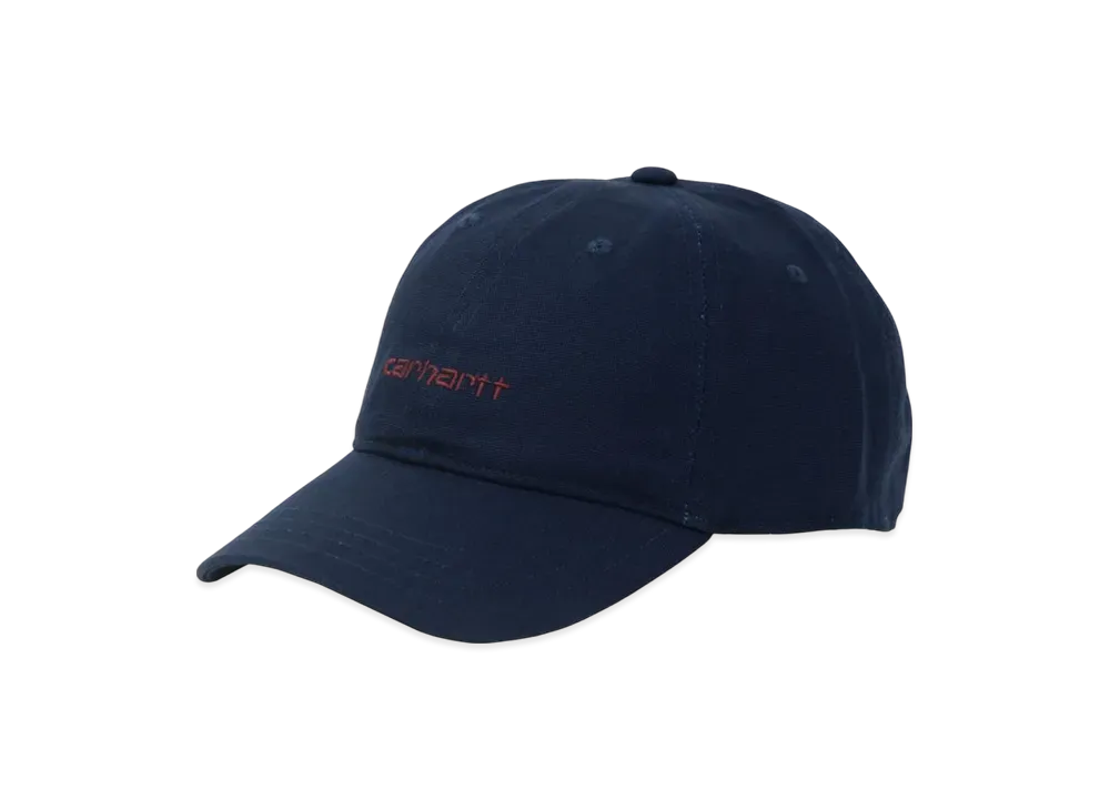 Carhartt WIP Canvas Script Cap "Blue/Malbec"
