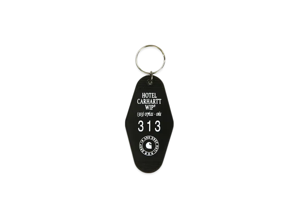Carhartt WIP Hotel Keys Keychain "Black/White"