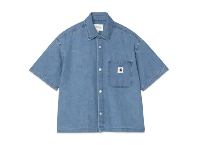 Carhartt WIP W S/S Lovilia Shirt "Blue(Stone Washed)"