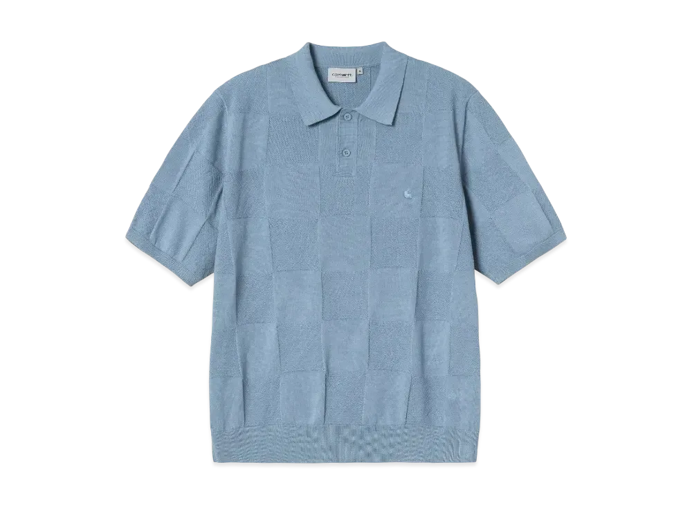 Carhartt WIP S/S Checker Polo "Frosted Blue"