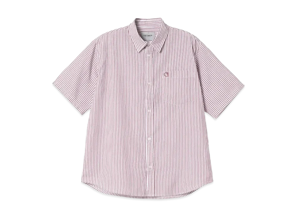 Carhartt WIP S/S Phelps Shirt "Phelps Stripe Mulberry"