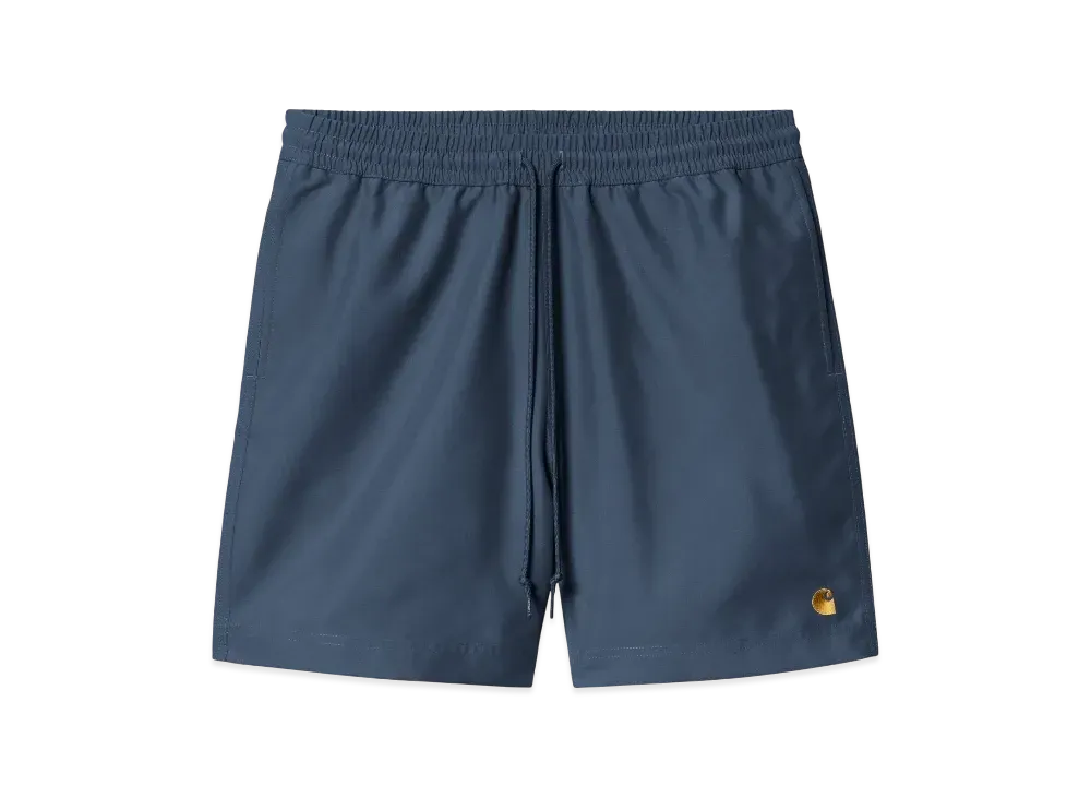 Carhartt WIP Chase Swim Trunks "Dusky Blue/Gold"