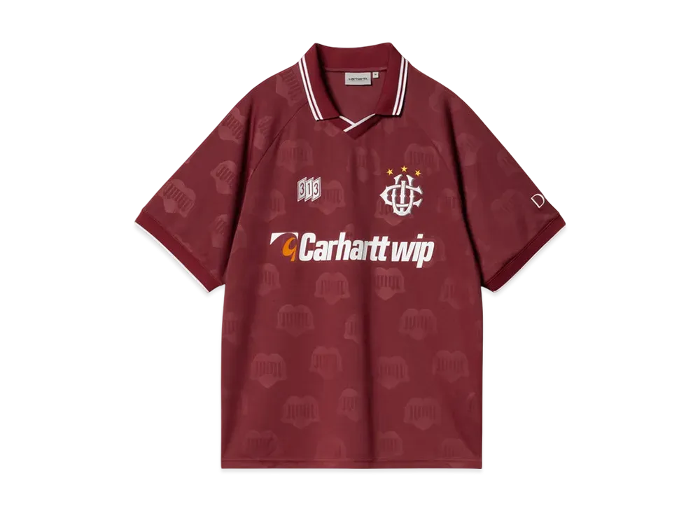 Carhartt WIP S/S Hartt's Football T-Shirt "Heart Train Jacquard Mulberry"