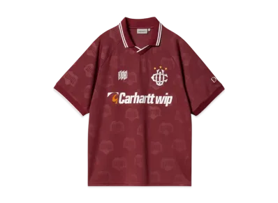 Carhartt WIP S/S Hartt's Football T-Shirt "Heart Train Jacquard Mulberry"