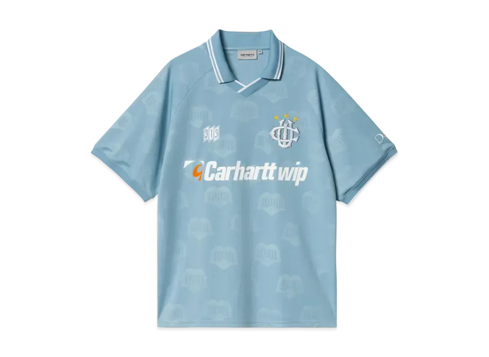 Carhartt WIP S/S Hartt's Football T-Shirt "Heart Train Jacquard Bluebird"
