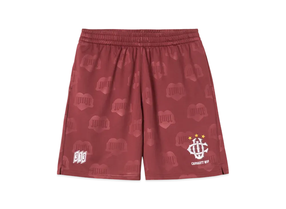 Carhartt WIP Hartt's Football Short "Heart Train Jacquard Mulberry"