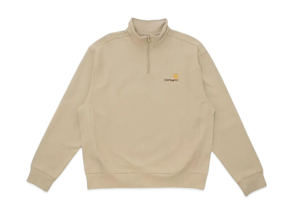 Carhartt WIP Half Zip American Script Sweat "Fleur De Sel"