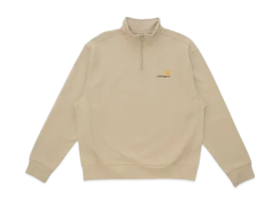 Carhartt WIP Half Zip American Script Sweat "Fleur De Sel"