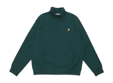 Carhartt WIP Half Zip American Script Sweat "Malachite"
