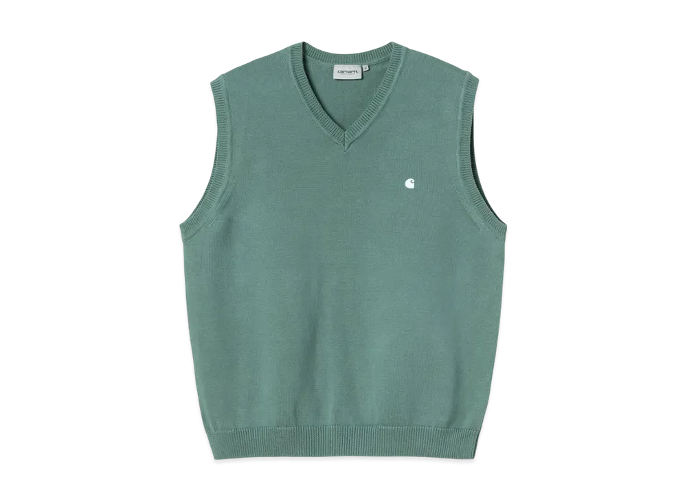 Carhartt WIP Madison Vest Sweater "Silver Pine/White"
